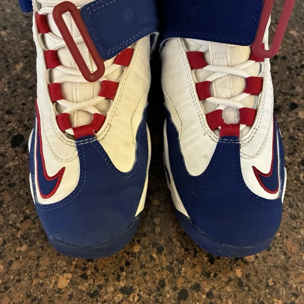 Nike Air Griffey Max 1 GS White Blue Red Kids Size‎ 4Y DX3724-100 Baseball